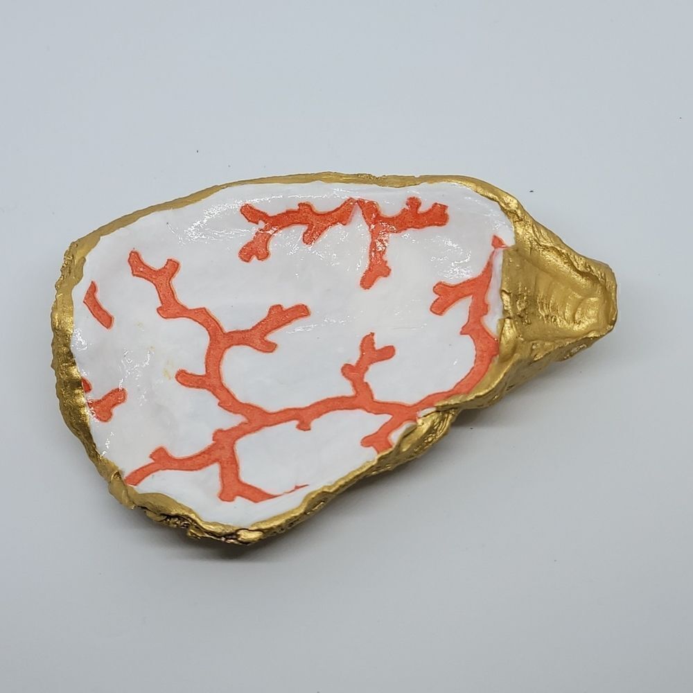 Coral Oyster trinket tray/ catch all